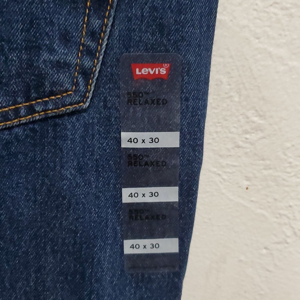 Levi's 550 Relaxed Straight Jeans Classic Fit Size 40x30 - Picture 10 of 13
